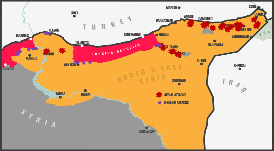 2° DIA – ATAQUE AÉREO DA TURQUIA AO NORTE E LESTE DA SÍRIA OUTUBRO DE 2023